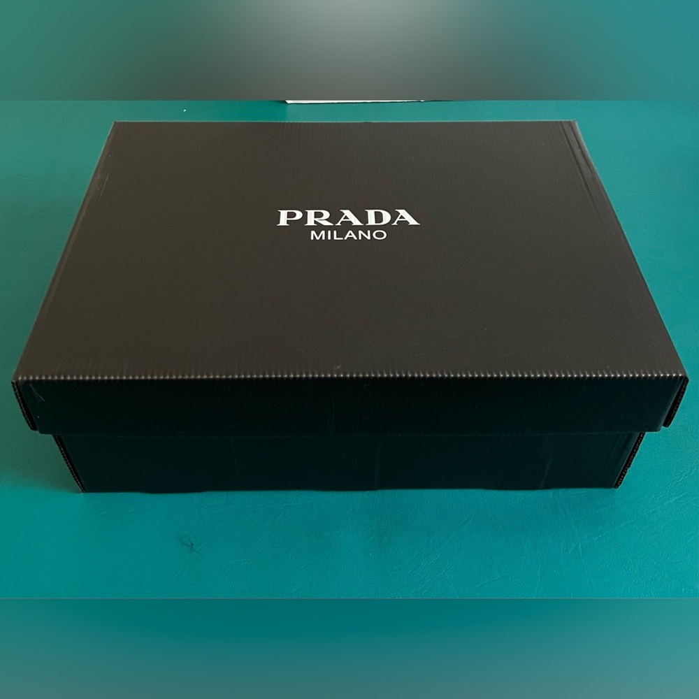 COPY - Prada Empty Plastic Shoe Box +Prada Card, Gift/Storage Box-Large 14”x 8.…